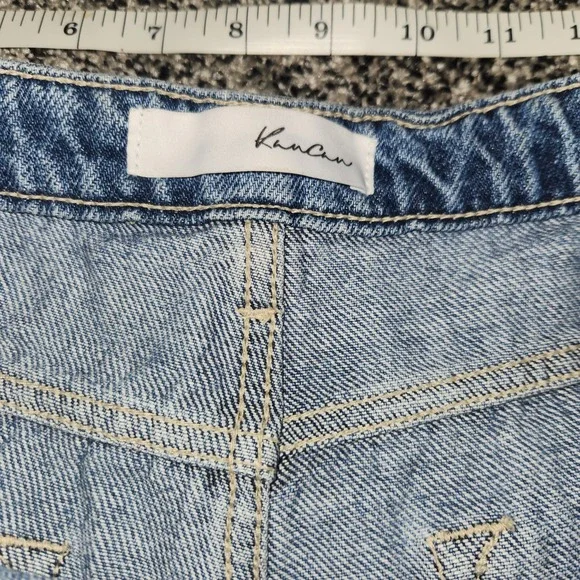 Kancan Hi Rise Jean Shorts Destressed Sz 11/29,Relaxed 100% Cotton 3.5" Inseam - Picture 3 of 7